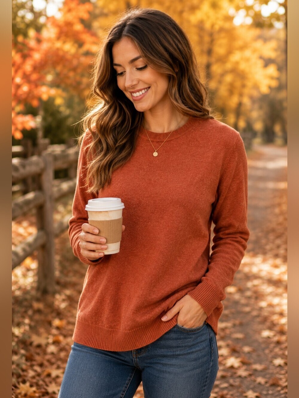 🍂 Goodfellow & Co Rust Crewneck Sweater | Men's Small